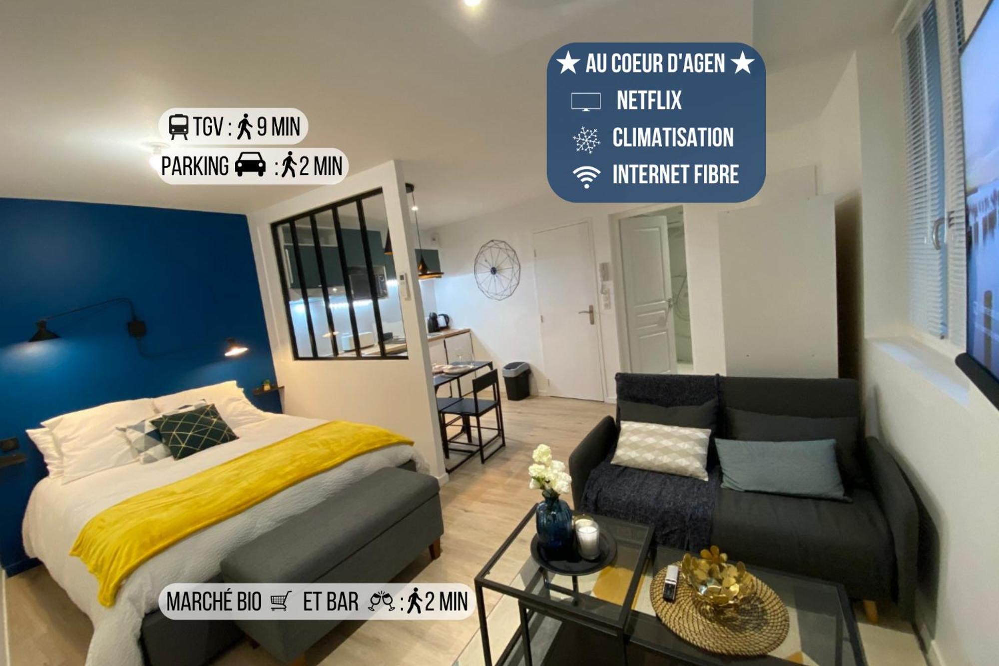 דירות Le Standing - Au Coeur D'Agen - Self Checkin - Wifi - Netflix - Smart Tv - Luqs Fr מראה חיצוני תמונה